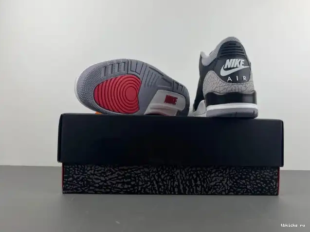 Reps TB Black Air 3 Cement DN3707-010 Jordan 0608
